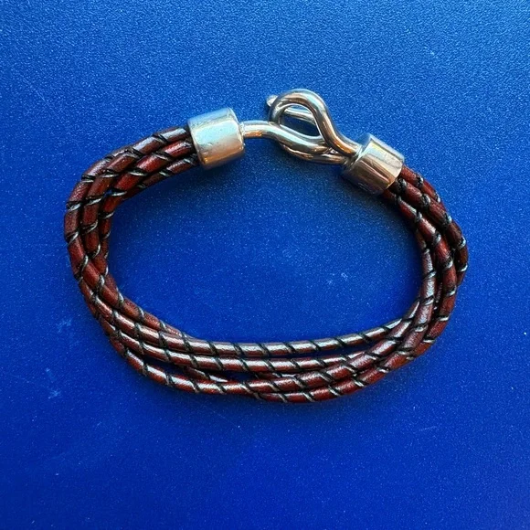Ralph Lauren Braided Leather Bracelet - Picture 1 of 5